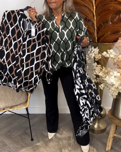 Margaux™ | Luźna Bluzka z Eleganckim Wzorem